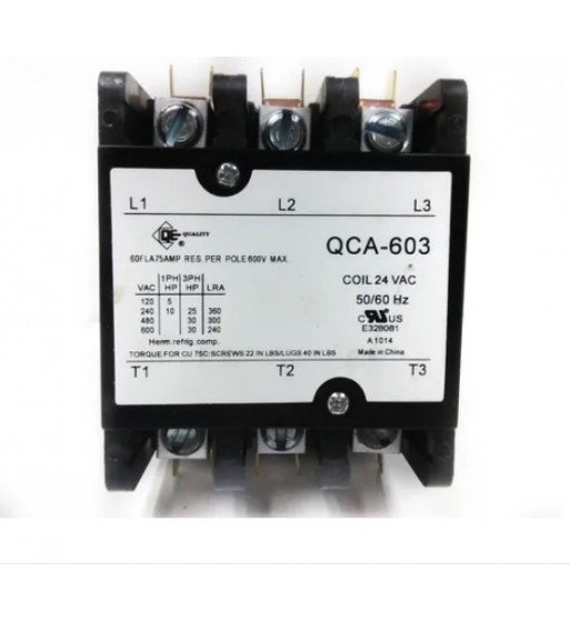 CONTACTOR 60AMP 3POLOS 24V QCA-603