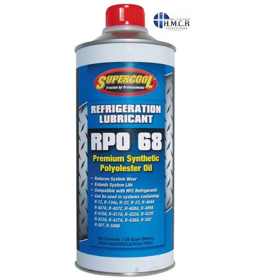 ACEITE POE SINTETICO SUPERCOOL RPO-68 1/4 DE GALON (32oz)